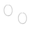 18k White Gold 7.0ctw Emerald Cut Diamond Hoop Earrings