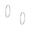 18k White Gold 7.0ctw Emerald Cut Diamond Hoop Earrings