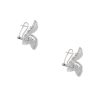 18k White Gold 3.55ctw Pave Diamond Flower Earrings