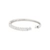 18k White Gold 4.7ctw Emerald Cut Diamond Bangle Bracelet