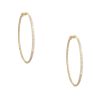 18k Yellow Gold 1.92ctw Round Brilliant Cut Diamond Large Hoop Earrings