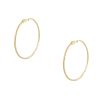 18k Yellow Gold 1.92ctw Round Brilliant Cut Diamond Large Hoop Earrings