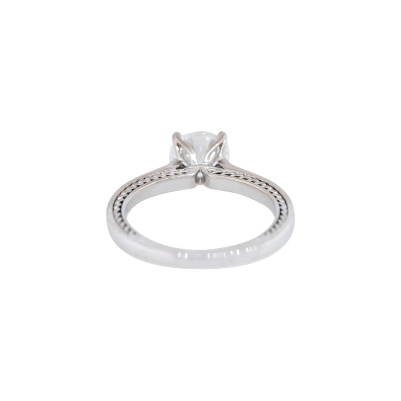 GIA Certified 18k White Gold 1.75ct Round Brilliant Cut Diamond Engagement Ring