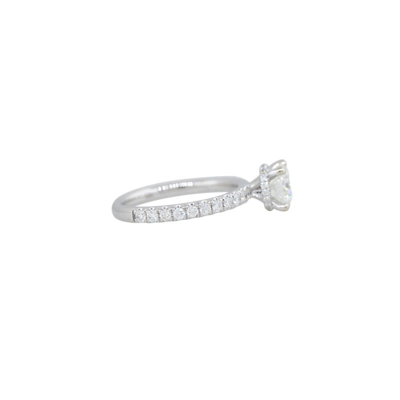 GIA Certified 14k White Gold 1.66ctw Round Brilliant Diamond Engagement Ring