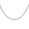 14k White Gold 12.05ctw Round Brilliant Cut Diamond Tennis Necklace