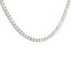 14k White Gold 12.05ctw Round Brilliant Cut Diamond Tennis Necklace