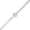 18k White Gold 6.27ctw Round Brilliant & Baguette Cut Diamond Station Bracelet