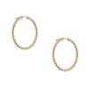 14k Yellow Gold 8.90ctw Round Brilliant Cut Diamond Inside-Out Hoop Earrings