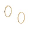 14k Yellow Gold 8.90ctw Round Brilliant Cut Diamond Inside-Out Hoop Earrings