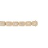 14k Yellow Gold 7.6ctw Baguette & Round Brilliant Cut Diamond Bracelet
