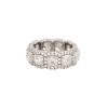 Platinum 6.59ctw Cushion Cut Diamond Halo Eternity Band