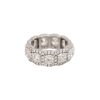 Platinum 6.59ctw Cushion Cut Diamond Halo Eternity Band