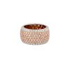 18k White Gold 2.99ct Pink & 1.19ct White Pave Diamond Band Ring