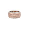 18k White Gold 2.99ct Pink & 1.19ct White Pave Diamond Band Ring