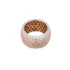 18k White Gold 2.99ct Pink & 1.19ct White Pave Diamond Band Ring