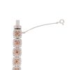 18k White & Rose Gold 3.4ct Pink Diamond & 3.84ct White Diamond Halo Bracelet