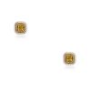 GIA 18k Two-Tone Gold 2.04ct Fancy Yellow Radiant Cut Diamond Halo Earrings