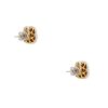 GIA 18k Two-Tone Gold 2.04ct Fancy Yellow Radiant Cut Diamond Halo Earrings