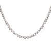 14k White Gold 11.02ctw Round Brilliant Cut Diamond Long Tennis Necklace