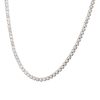 14k White Gold 11.02ctw Round Brilliant Cut Diamond Long Tennis Necklace