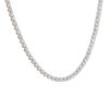 14k White Gold 11.02ctw Round Brilliant Cut Diamond Long Tennis Necklace