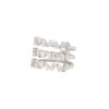 18k White Gold 2.43ctw Pear & Marquise Shape Diamond 3-Row Open Ring
