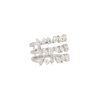18k White Gold 2.43ctw Pear & Marquise Shape Diamond 3-Row Open Ring