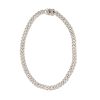 14k White Gold 15.37ctw Pave Diamond Cuban Link Chain Necklace