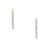 14k White Gold 5.88ctw Round Brilliant Cut Diamond Inside Out Hoop Earrings