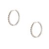 14k White Gold 5.88ctw Round Brilliant Cut Diamond Inside Out Hoop Earrings