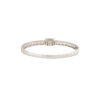 18k White Gold 3.78ctw Round Brilliant & Baguette Cut Diamond Square Station Bangle