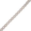 18k White Gold 12ctw Round Brilliant & Baguette Cut Diamond Square Station Bracelet