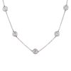 14k White Gold 2.25ctw Round Brilliant Cut Diamonds By The Yard Necklace
