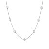18k White Gold 4.70ctw Round Brilliant Cut Diamonds By The Yard Necklace