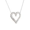18k White Gold 2.30ctw Round Brilliant Cut Diamond Open Heart Necklace