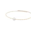 18k Yellow Gold Centered Pearl Ribbed Choker Necklace