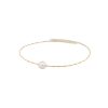 18k Yellow Gold Centered Pearl Ribbed Choker Necklace