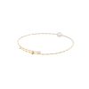 18k Yellow Gold Centered Pearl Ribbed Choker Necklace