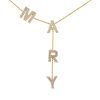 18k Yellow Gold 0.72ctw Pave Diamond LOVE Lariat Necklace