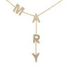 18k Yellow Gold 0.72ctw Pave Diamond LOVE Lariat Necklace