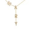 18k Yellow Gold 0.72ctw Pave Diamond LOVE Lariat Necklace