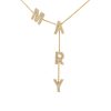 18k Yellow Gold 0.72ctw Pave Diamond LOVE Lariat Necklace