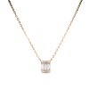 18k Yellow Gold 0.42ct Round Brilliant & Baguette Cut Diamond Necklace