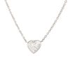 GIA 18k White Gold 1.87ct Heart Shape Diamond Necklace
