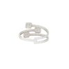 18k White Gold 9.93ctw Mosaic Diamond 3-Part Bypass Cuff Bracelet