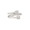 18k White Gold 9.93ctw Mosaic Diamond 3-Part Bypass Cuff Bracelet