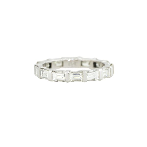 Platinum 1.79ctw Emerald Cut Diamond Eternity Ring
