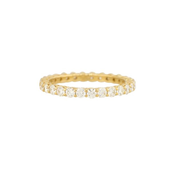 14k Yellow Gold 1.2ctw Round Brilliant Cut Diamond Eternity Ring