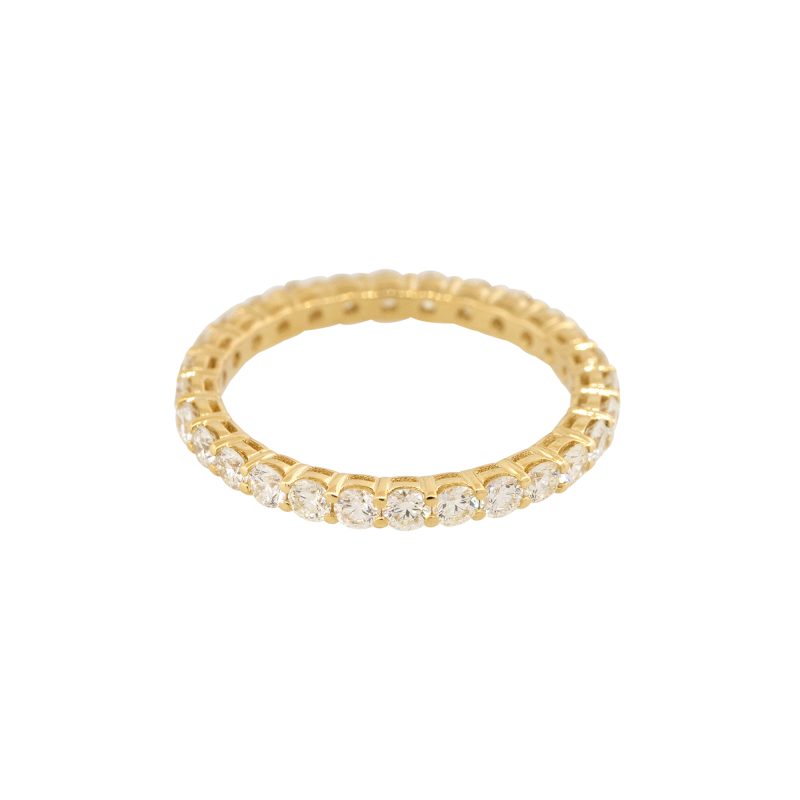 14k Yellow Gold 1.2ctw Round Brilliant Cut Diamond Eternity Ring