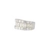 18k White Gold 3.78ctw Baguette & Round Brilliant Cut Diamond Graduated Ring